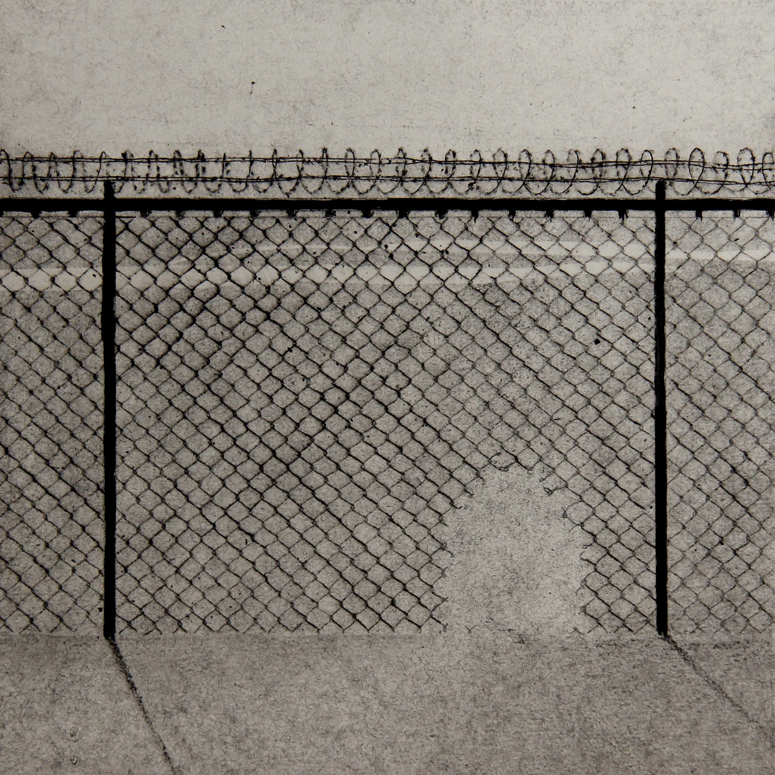 A monotype print from the ASSENZA series by Hydon BAI. An everyday barrier or boundary marker — the kind that appears at every street corner, silently dividing space — stands against the grained, pressure-marked surface characteristic of the deterministic monotype process. Rendered in muted tones through the Hydon BAI Method, where the original plate is destroyed at the moment of printing, the object reads simultaneously as a physical divider and a psychological threshold: a line drawn so often in the external world that we no longer see it, even as we replicate it within the architecture of our own consciousness.